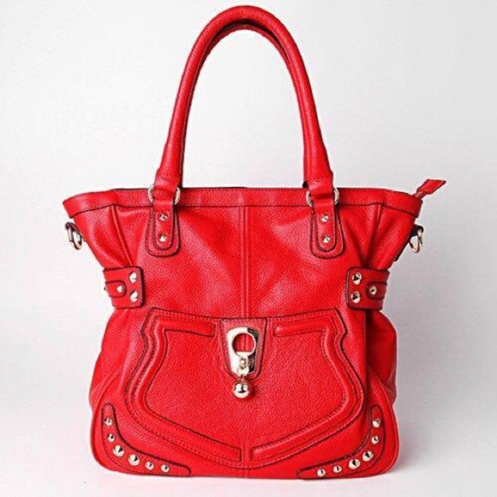 Hermene’s Boutique Cinched Genuine Leather Handbag